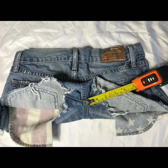 DENIM & SUPPLY RAULPH LAUREN Distressed Shorts 24 - Picture 5 of 8